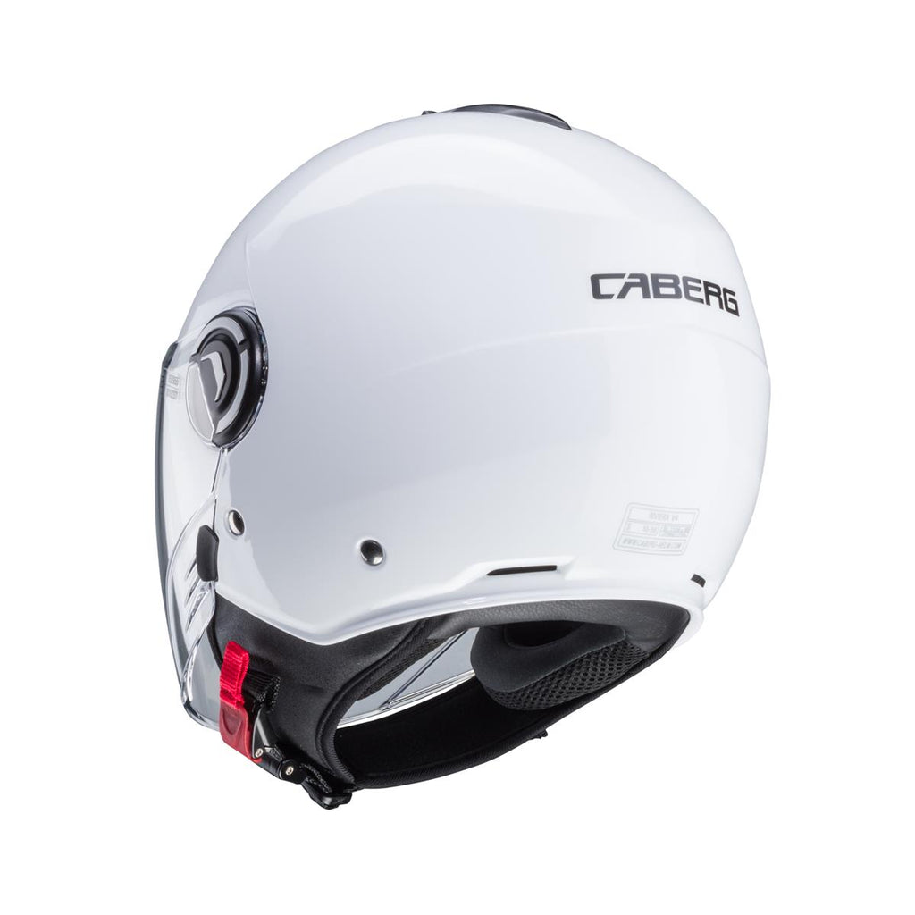 CABERG KASK OTWARTY JET Z BLENDĄ MODEL RIVIERA V4X SOLID KOLOR BIAŁY POŁYSK – zdjęcie 4