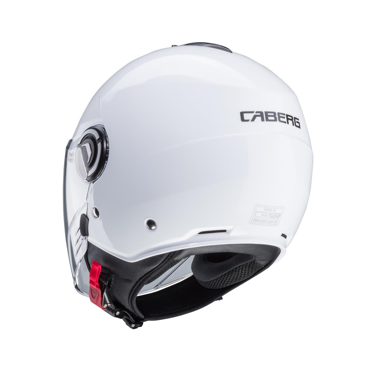 CABERG KASK OTWARTY JET Z BLENDĄ MODEL RIVIERA V4X SOLID KOLOR BIAŁY POŁYSK – zdjęcie 4