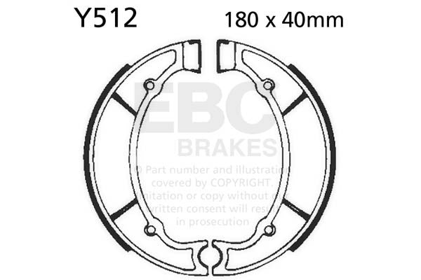 EBC Brakes Szczęki hamulcowe EBC Y512 (1 kpl.)