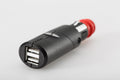 ŁADOWARKA 12V GNIAZDO ZAPALNICZKI ADAPTER DIN PODWÓJNE ZŁĄCZE USB SW-MOTECH