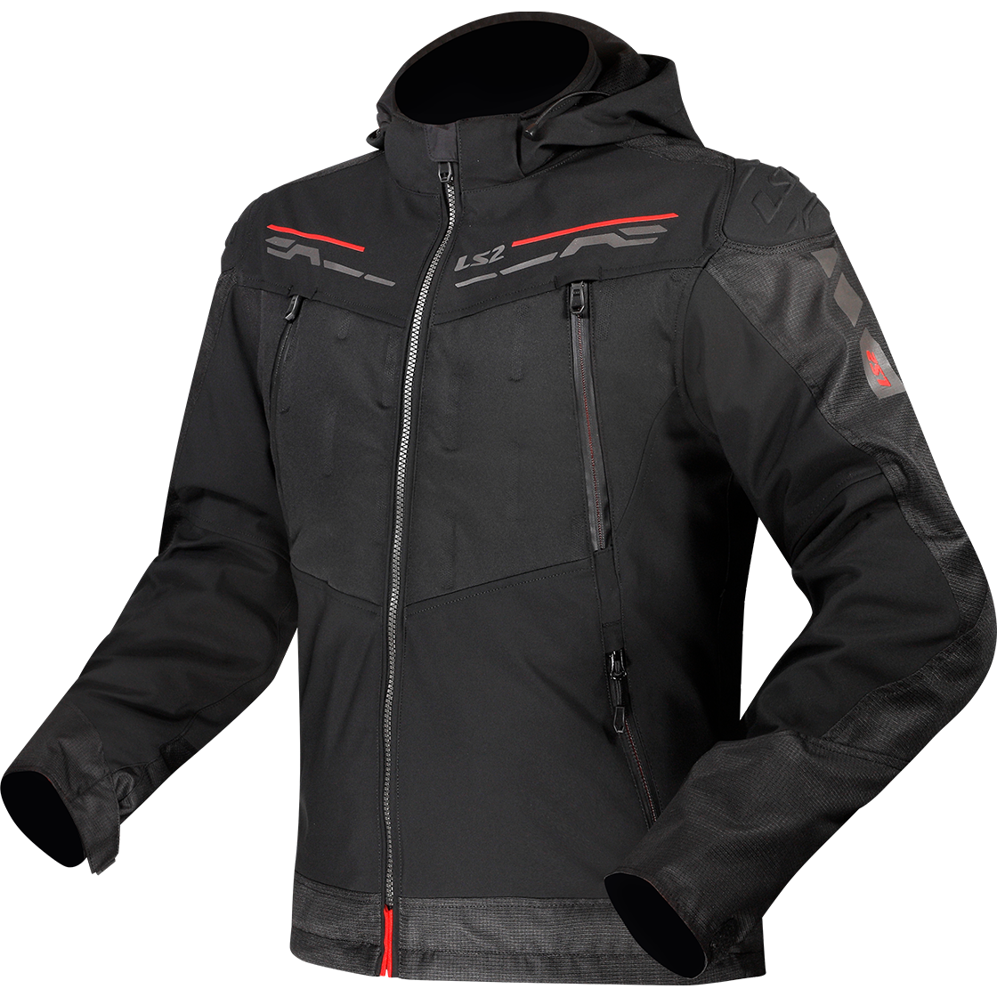 KURTKA LS2 ZIRCONIUM MAN BLACK RED
