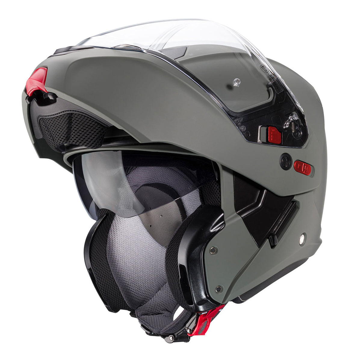 CABERG KASK SZCZĘKOWY FLIP-UP MODEL HORUS X SOLID KOLOR SZARY MAT KAMO (PINLOCK W ZESTAWIE) – zdjęcie 3