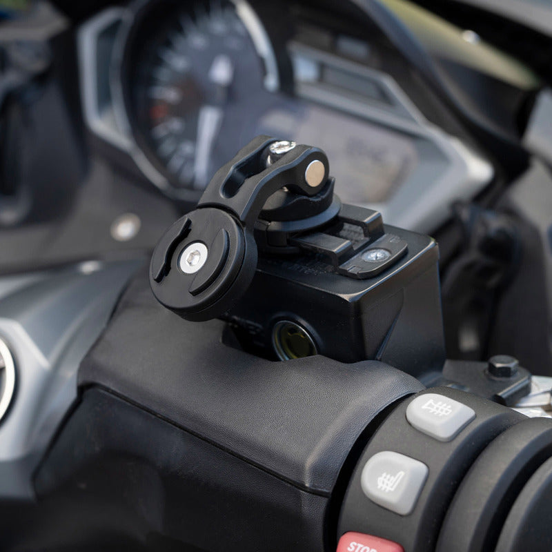UCHWYT MOTOCYKLOWY NA TELEFON NA ZBIORNIK PŁYNU HAMULCOWEGO SP CONNECT SPC+ BLACK
