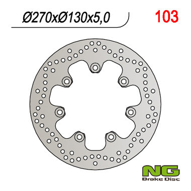 NG TARCZA HAMULCOWA PRZÓD KAWASAKI EN 500 '90-'93 (270X130X5) (7X10,5MM) – zdjęcie 2
