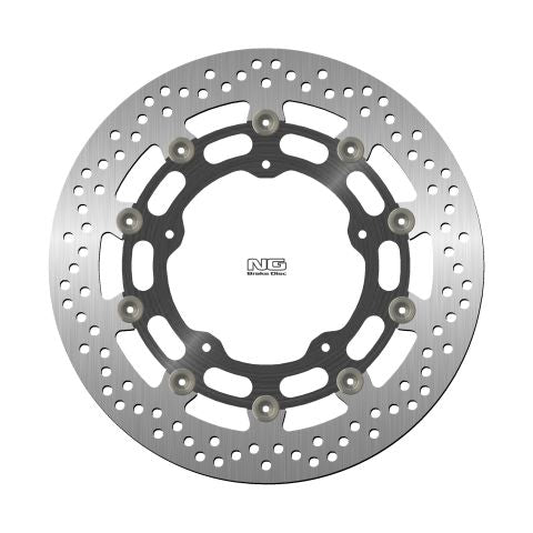 NG TARCZA HAMULCOWA PRZÓD YAMAHA YZF R1 '04-'06 / '15-'16, FZ1 '06-13, R6 '20-, V-MAX '09-16, MT-10 '16-21 (320X132X5MM) (5X8,5MM) PŁYWAJĄCA (ŚRODEK ALUMINIOWY) – zdjęcie 2