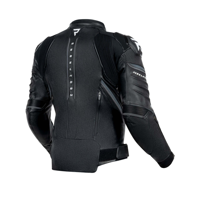 KURTKA MOTOCYKLOWA SKÓRZANA REBELHORN VELOCE BLACK WHITE