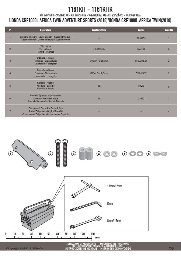 KAPPA ADAPTER DO ZAMONTOWANIA STELAŻA BOCZNEGO KLR1161 BEZ UŻYCIA STELAŻA CENTRALNEGO KR1161 – zdjęcie 6