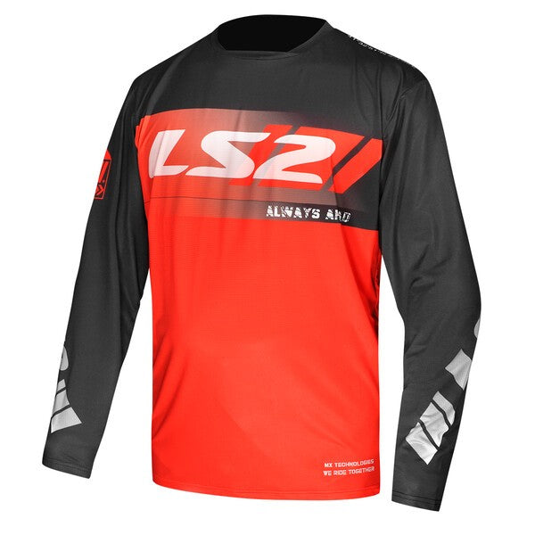 BLUZA LS2 GRAVEL BLACK RED