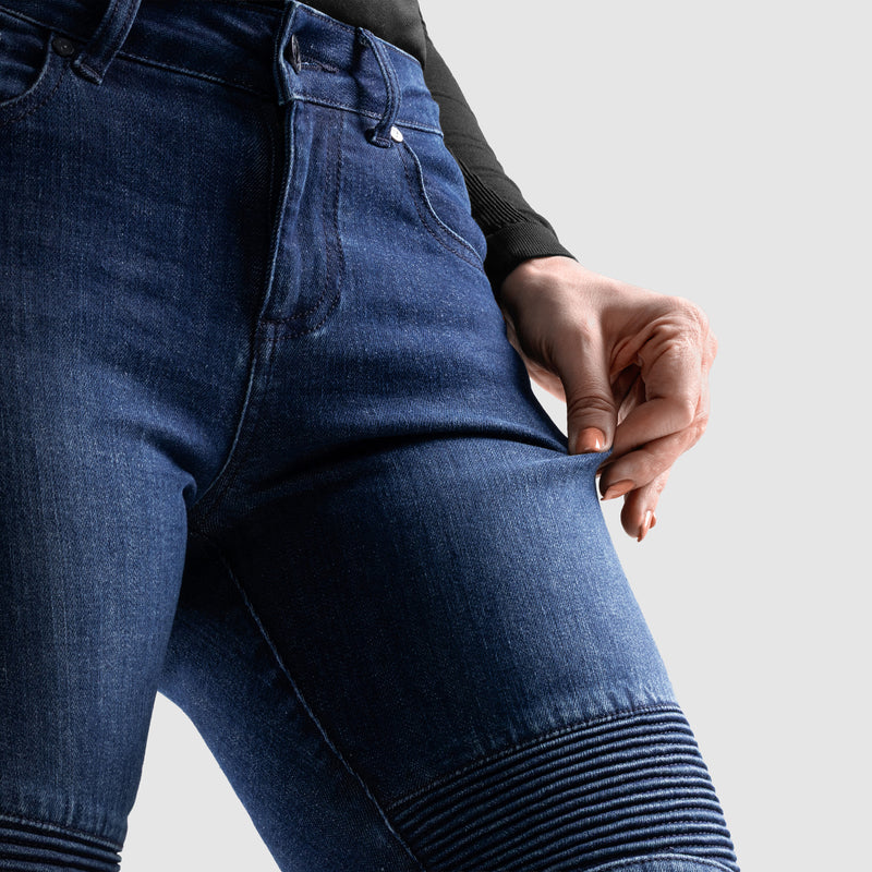JEANSY MOTOCYKLOWE DAMSKIE REBELHORN AGNESS 2 WASHED BLUE MONOLAYER 24/30