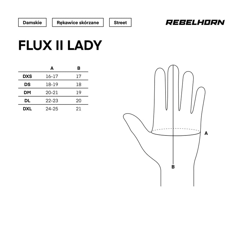 RĘKAWICE MOTOCYKLOWE DAMSKIE REBELHORN FLUX 2 BLACK FLUO YELLOW WXS