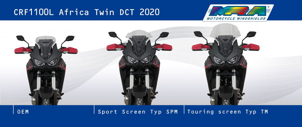 Szyba motocyklowa MRA HONDA CRF1100L AFRICA TWIN / DCT 2020-2023, forma TM, przyciemniana