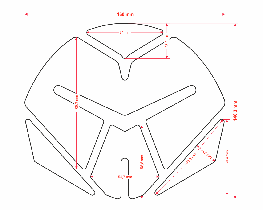 ONEDESIGN Tankpad IROBOT carbon