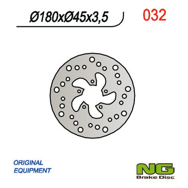 NG TARCZA HAMULCOWA PRZÓD/TYŁ GAS GAS PAMPERA 125/250/370 '98, EC 50 '99, TXT BOY 50 '00-02, (180X45X3,5MM) (5X6,5MM) – zdjęcie 2