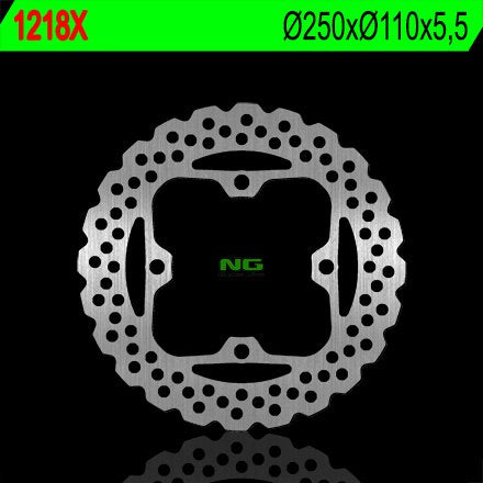NG TARCZA HAMULCOWA TYŁ KAWASAKI Z750/800/1000 '07-'16, ZZR 1400 '06-'15 (250X110X5,5) (4X10,5MM) WAVE – zdjęcie 2