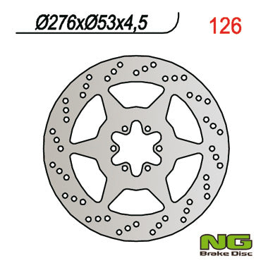 NG TARCZA HAMULCOWA TYŁ HONDA NTV REVERE 600/650 '88-'97 (276X53X4,5) – zdjęcie 2