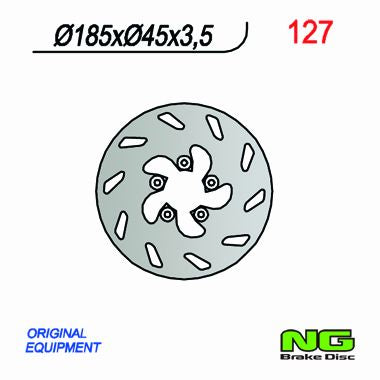 NG TARCZA HAMULCOWA PRZÓD KAWASAKI GPZ 1100 '82, (280X130X5MM) (7X10,25MM)