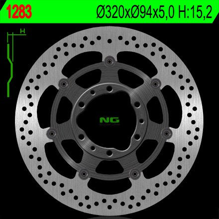 NG TARCZA HAMULCOWA PRZÓD HONDA CBR 1000RR '08-'17 (320X94X5) (6X6,5MM) - ZASTĄPIONA PRZEZ NG1621G - WYPRZEDAŻ – zdjęcie 2