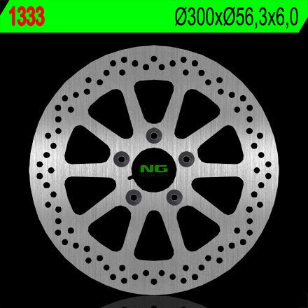 NG TARCZA HAMULCOWA TYŁ HARLEY DAVIDSON 1450/1584/1690/1800 (300X56,3X6) (5X10,5MM) - ZASTĘPUJE NG1525 – zdjęcie 2