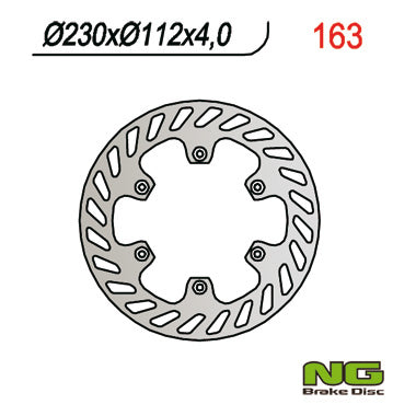 NG TARCZA HAMULCOWA PRZÓD YAMAHA DT 50R 00-02 (230X112MM) (230x112x4) – zdjęcie 2