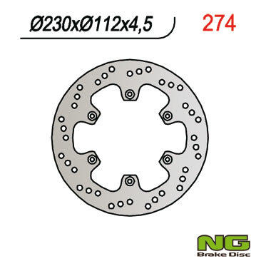 NG TARCZA HAMULCOWA PRZÓD APRILIA RX 50, YAMAHA DT 50R 97- (230x112x4,5) – zdjęcie 2