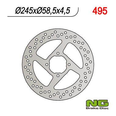 NG TARCZA HAMULCOWA TYŁ YAMAHA YFM 350 WARRIOR '00-'03 (245x58,5x4,5) – zdjęcie 2