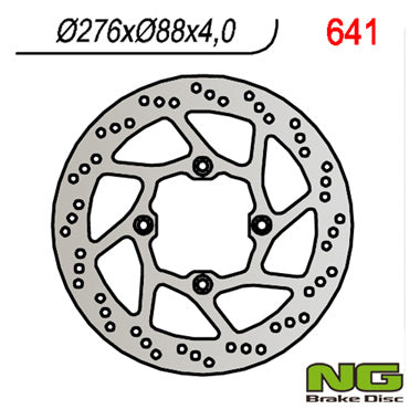 NG TARCZA HAMULCOWA PRZÓD HONDA XL 125 V VARADERO '01-'13 (276X88X4) (4X10,5MM) – zdjęcie 2