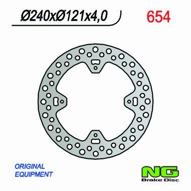 NG TARCZA HAMULCOWA TYŁ HONDA CR 125/250 '02-07, CRF 250/450R '04-'21 (240X121,5X4)