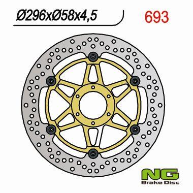 NG TARCZA HAMULCOWA PRZÓD HONDA CB 600F/S HORNET 00-06 (296X58X4,5) (6X6,5MM) GL 1800 01-16