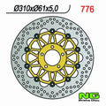 NG TARCZA HAMULCOWA PRZÓD KAWASAKI ZRX 1100/1200, ZX 9R 00-01 (310x61x5) CZARNY ŚRODEK