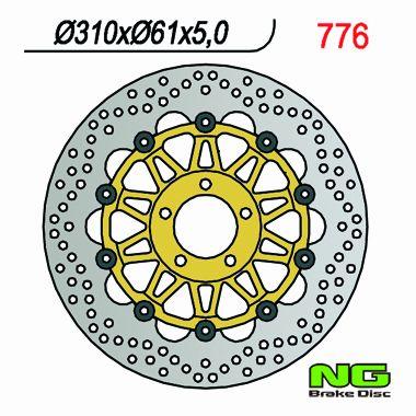 NG TARCZA HAMULCOWA PRZÓD KAWASAKI ZRX 1100/1200, ZX 9R 00-01 (310x61x5) CZARNY ŚRODEK