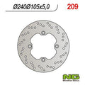 NG TARCZA HAMULCOWA TYŁ HONDA XL 600/650/700V TRANSALP 91-'99, CB 500 93-03, CB750 92-95 (240X105X5) (4X10,5MM)