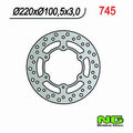 NG TARCZA HAMULCOWA PRZÓD YAMAHA YZ 80/85 '93-'16 SUZUKI RM 85 '05-'23 (220X100X3)