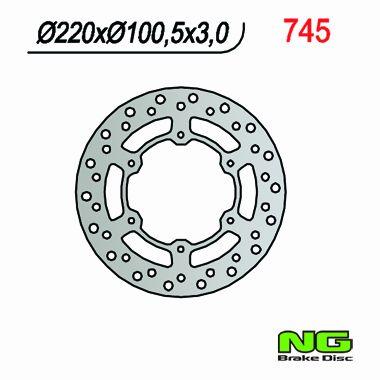 NG TARCZA HAMULCOWA PRZÓD YAMAHA YZ 80/85 '93-'16 SUZUKI RM 85 '05-'23 (220X100X3)
