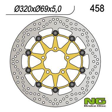NG TARCZA HAMULCOWA PRZÓD SUZUKI GSXR600/750 '97-'03, GSXR1000 '00-'04, TL1000, GSXR1300 HAYABUSA '99-07 (320x69x5) PŁYWAJĄCA CZARNY ŚRODEK