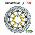 NG TARCZA HAMULCOWA PRZÓD SUZUKI GSXR 600 04-05, GSXR 750 04-05, GSXR 1000 03-04, M 800INTRUDER 14-15 (NG790V) (300X69X5) (5X10,5MM) (ŚRODEK ZŁOTY) PŁYWAJĄCA