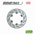 NG TARCZA HAMULCOWA TYŁ YAMAHA DT 125R '91-'06, DT 125X '05-'06, TDR 125 '93-'96, WR 125 '01-'07, YZ 125 '85-'96, TT-R 250 '93-'00, WR 250 '90-'97, YZ 250 2T '88-'97, YZ 360 '89-'93, TT 600E/S '93-'99, TT-R 600 '97-'04 (220x115x4)