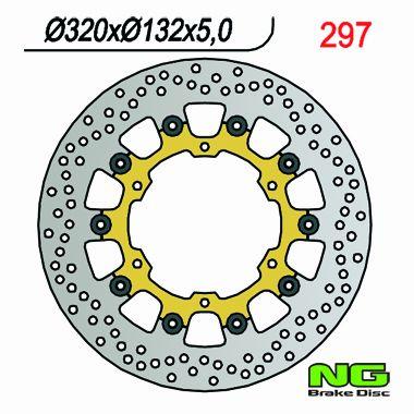NG TARCZA HAMULCOWA PRZÓD YAMAHA FJR 1300 '03-'19, MT-01 '05-'06, XV V-MAX 1700 '09-'17, YZF-R7 '99-'02 (320X132X5MM) (6X8,25MM) WAVE PŁYWAJĄCA (CZARNY ŚRODEK)