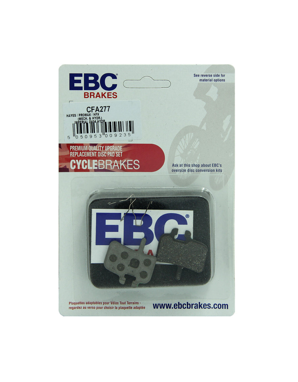 CFA277 - Klocki hamulcowe rowerowe (organiczne) EBC Brakes