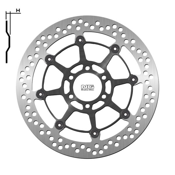 NG TARCZA HAMULCOWA PRZÓD DUCATI MONSTER 620 05-06, 675 '08/ 695 06-08/800 05-06, MULTISTRADA 620 PŁYWAJĄCA – zdjęcie 2