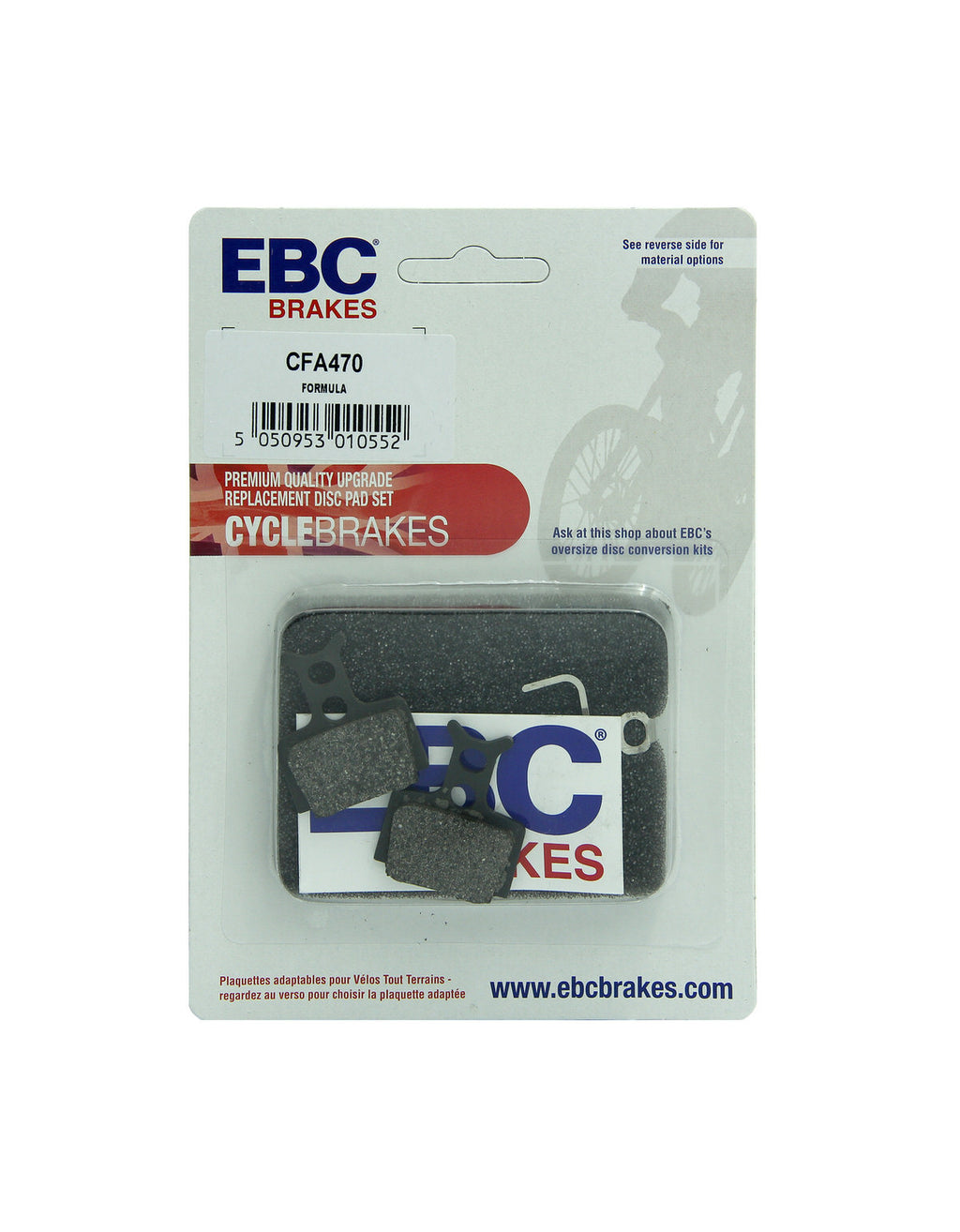CFA470 - Klocki hamulcowe rowerowe (organiczne) EBC Brakes – zdjęcie 2