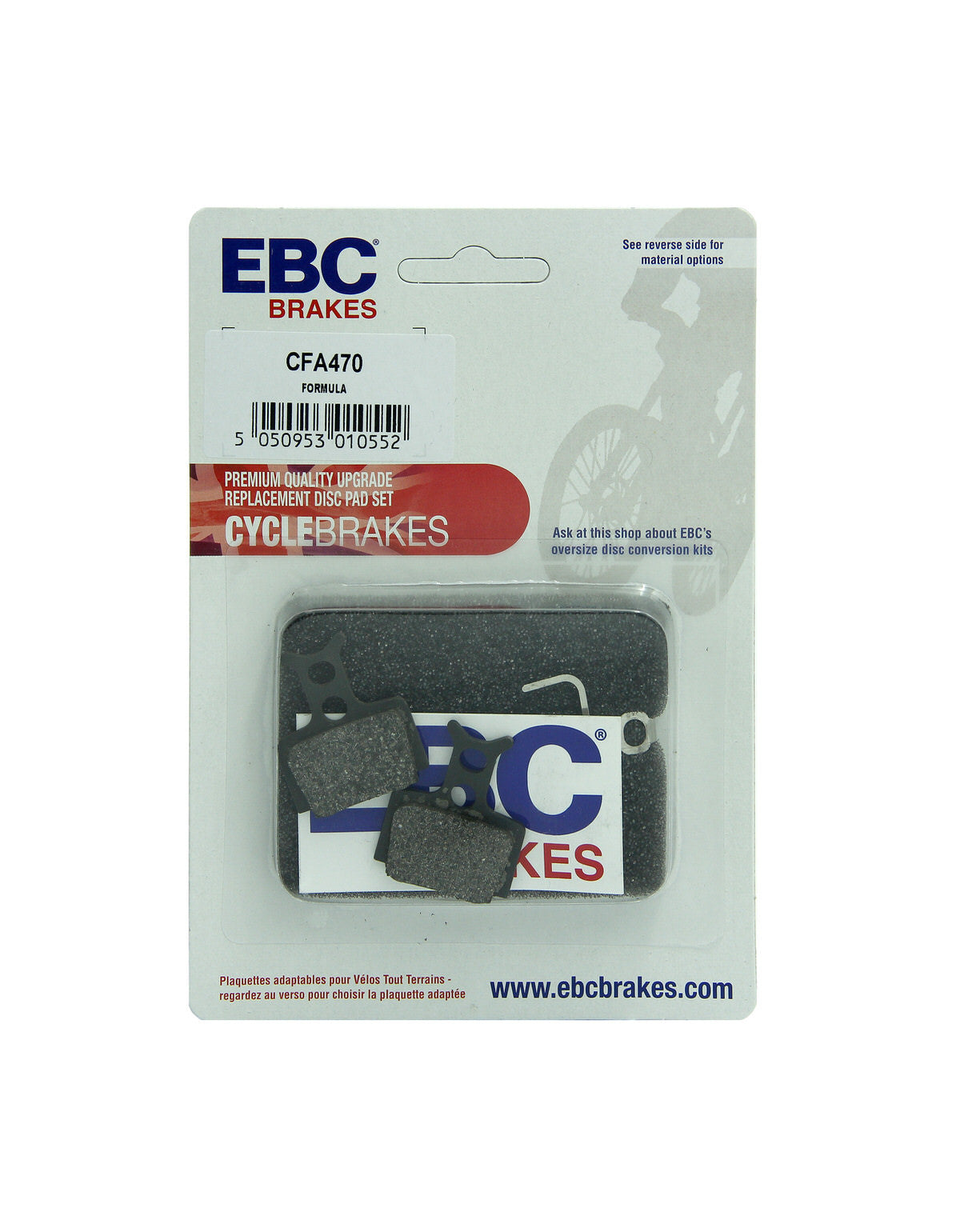 CFA470 - Klocki hamulcowe rowerowe (organiczne) EBC Brakes – zdjęcie 2