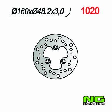NG TARCZA HAMULCOWA PRZÓD SUZUKI LTR 450 (06-12) (160x48x3) (3X10,5MM)