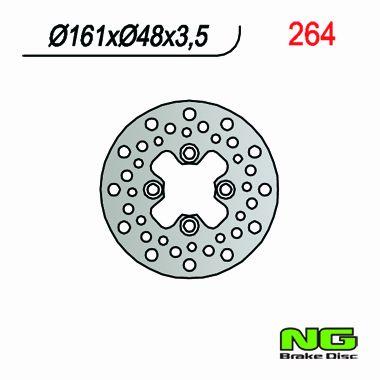 NG TARCZA HAMULCOWA PRZÓD YAMAHA YFM 125/250/350/600/650/700, YFZ 350/450 87-15, YFS 200 BLASTER 88-07 (161X48X3,5)