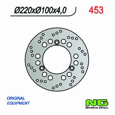 NG TARCZA HAMULCOWA PRZÓD SUZUKI BURGMAN 125/250 02-05 (220X100X4) 3 OTWORY SR.10,5