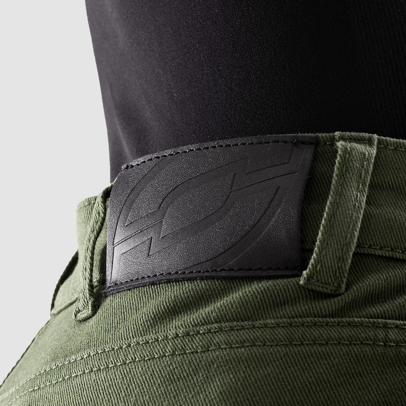 JEANSY MOTOCYKLOWE DAMSKIE OZONE JANE JOGGER FIT OLIVE 26/30