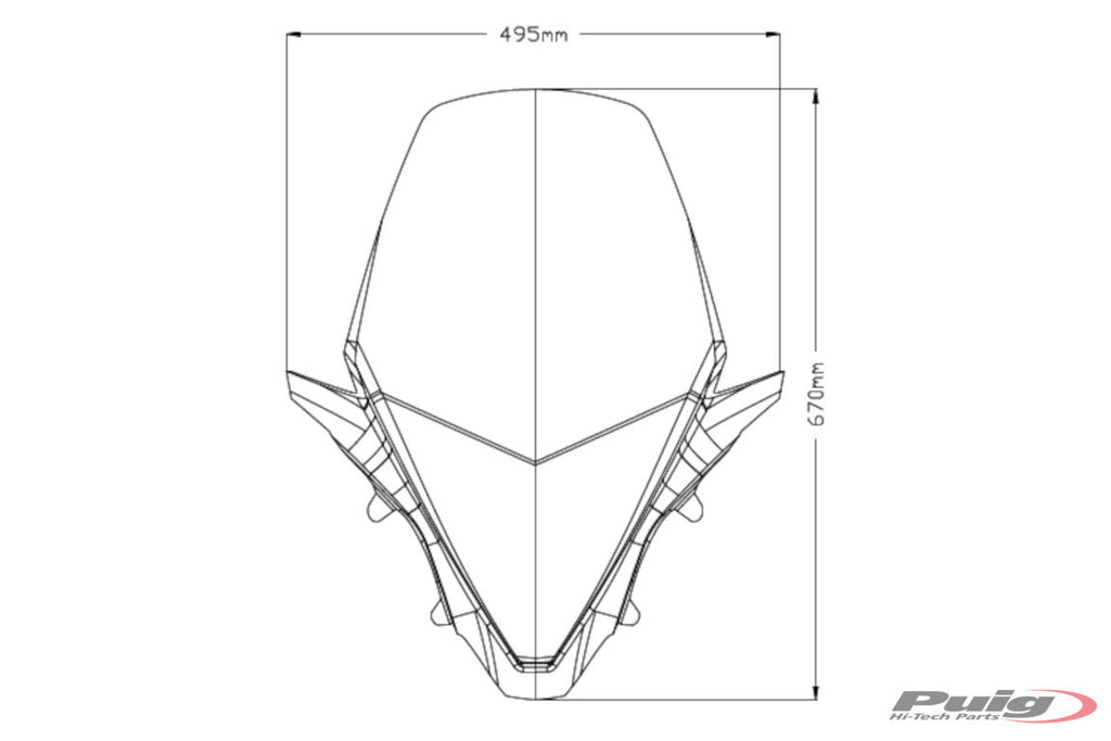 SZYBA PUIG V-TECH DO HONDA PCX 125 21-23 (TOURING) MOCNO PRZYCIEMNIONA