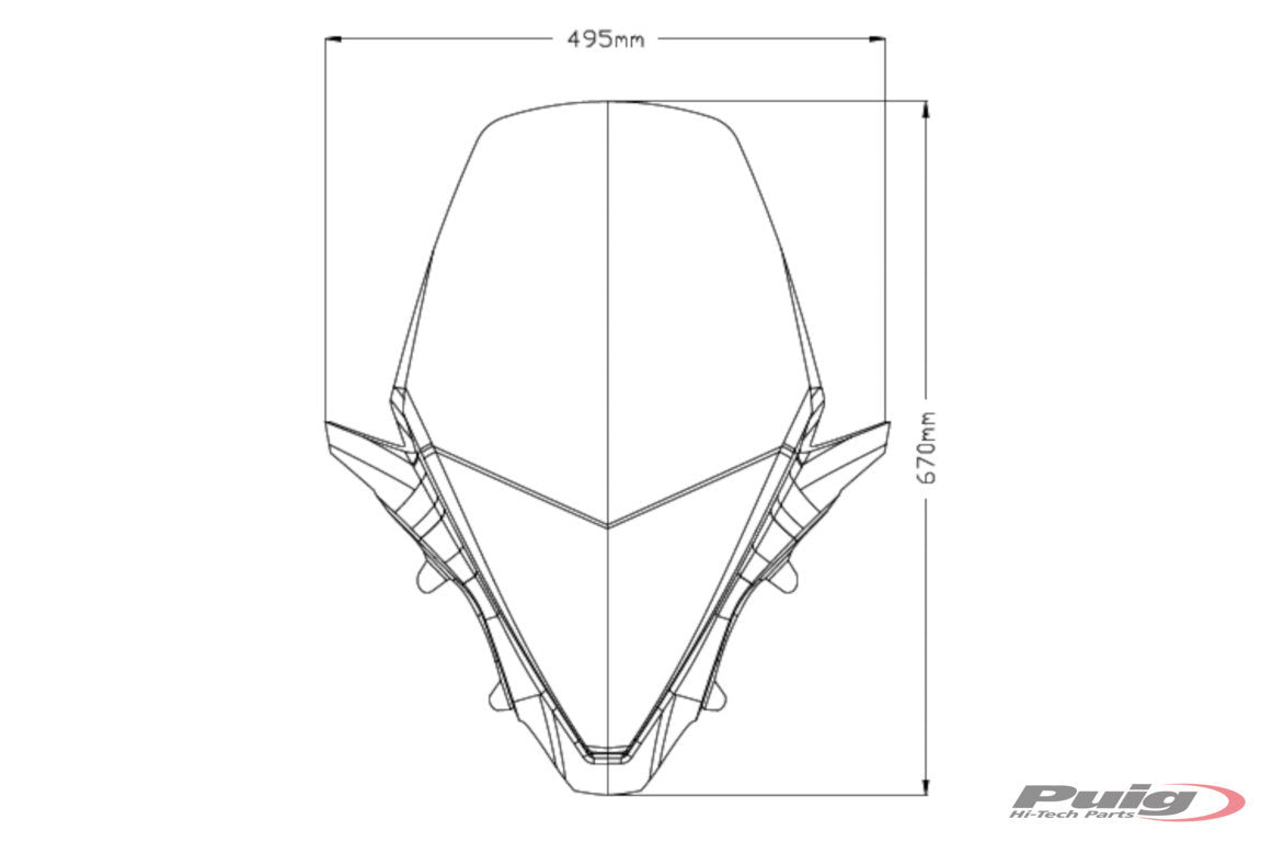 SZYBA PUIG V-TECH DO HONDA PCX 125 21-23 (TOURING) MOCNO PRZYCIEMNIONA