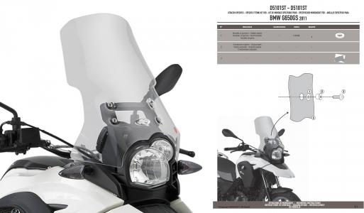 KAPPA SZYBA BMW G 650GS (11-17) 41 X 39 CM PRZEZROCZYSTA