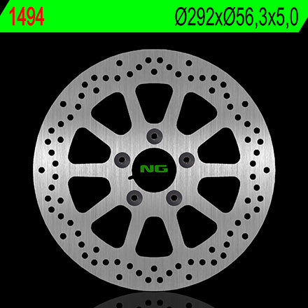 NG TARCZA HAMULCOWA PRZÓD HARLEY DAVIDSON 750/883/1200/1340/1450/1584/1600 (292X56,3X5) (5X8,5MM) – zdjęcie 2