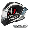 KASK MOTOCYKLOWY NZI TRENDY STREAM ELEGANCE WHITE BLACK TINTED S MATT XS